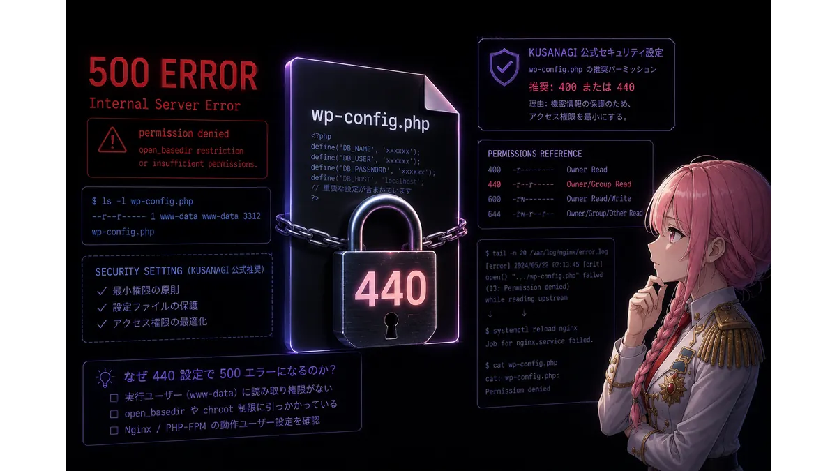 wp-config.phpの500エラーに悩む技術者